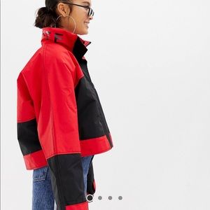 Collusion cropped waterproof jacket Sz 2 oversized